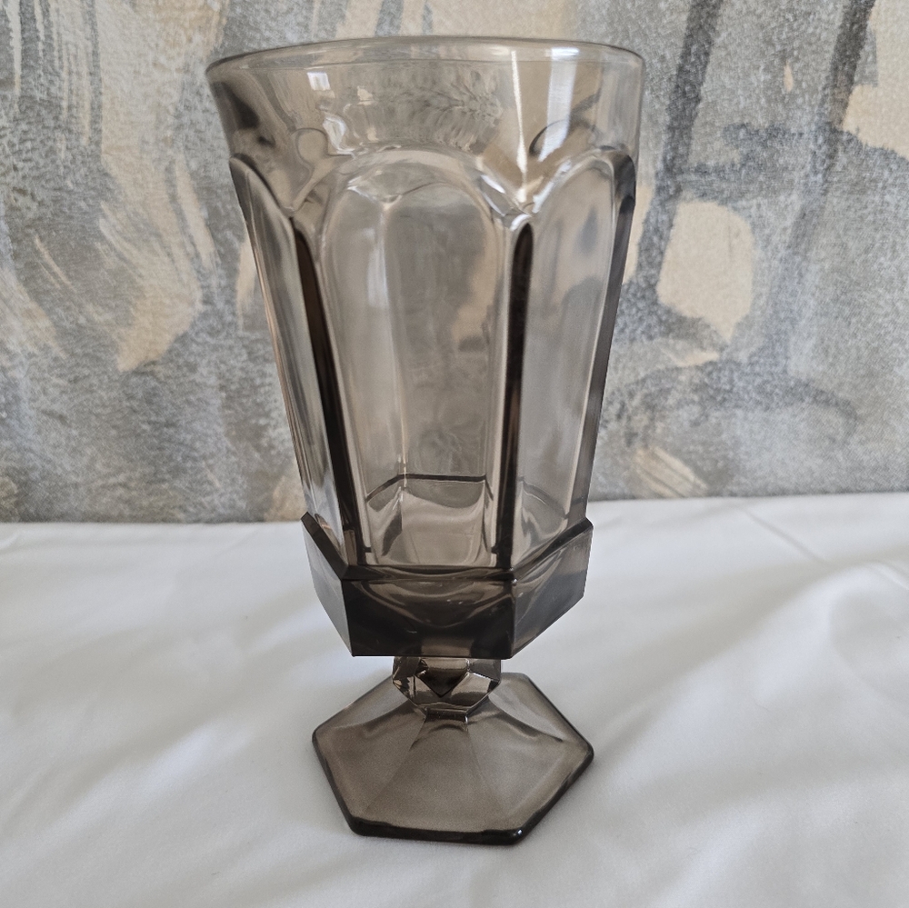 Vintage Fostoria brown Virginia goblet